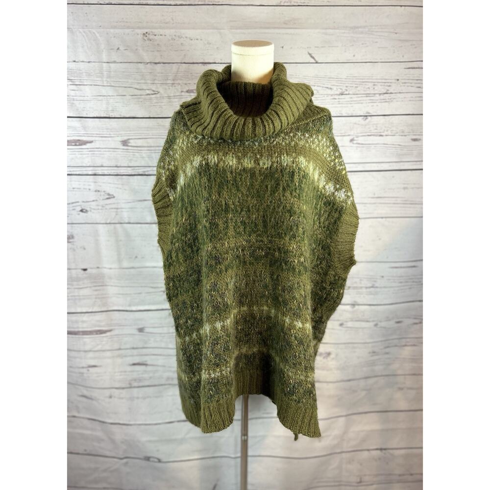 Free People Snow Bunny Fair Isle Pullover Knit Vest Sweater Womens L Slouchy